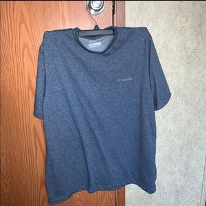 A medium blue Columbia shirt